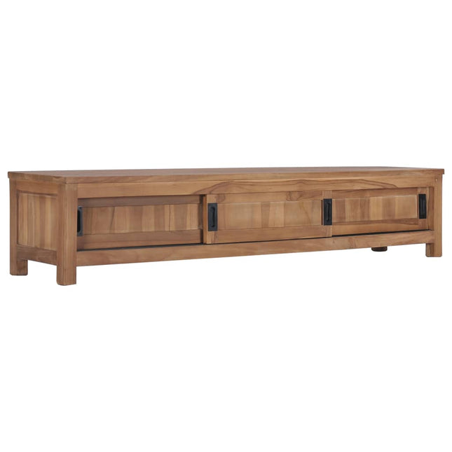 Meuble Tv 150 X 30 X 30 Cm Bois De Teck Massif