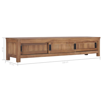 Meuble Tv 150 X 30 X 30 Cm Bois De Teck Massif