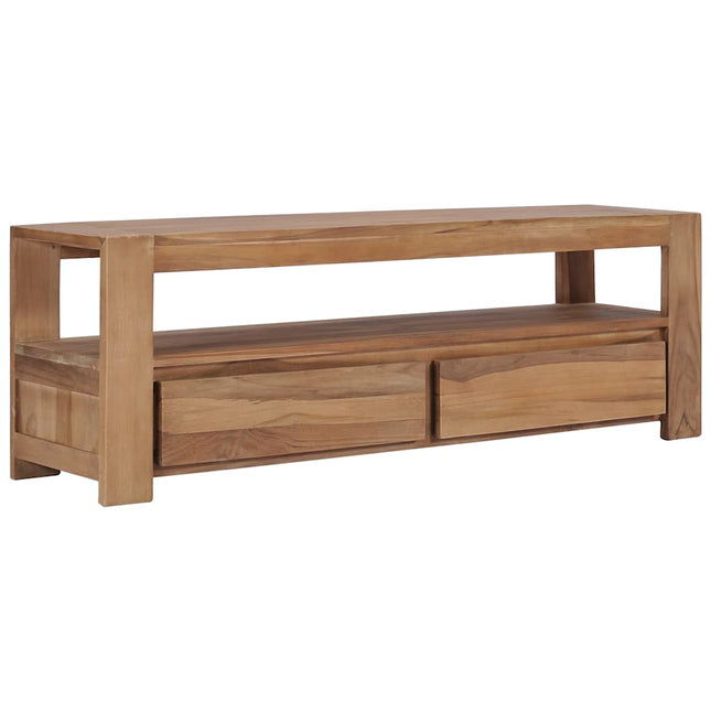 Meuble Tv 120 X 30 X 40 Cm Bois De Teck Massif