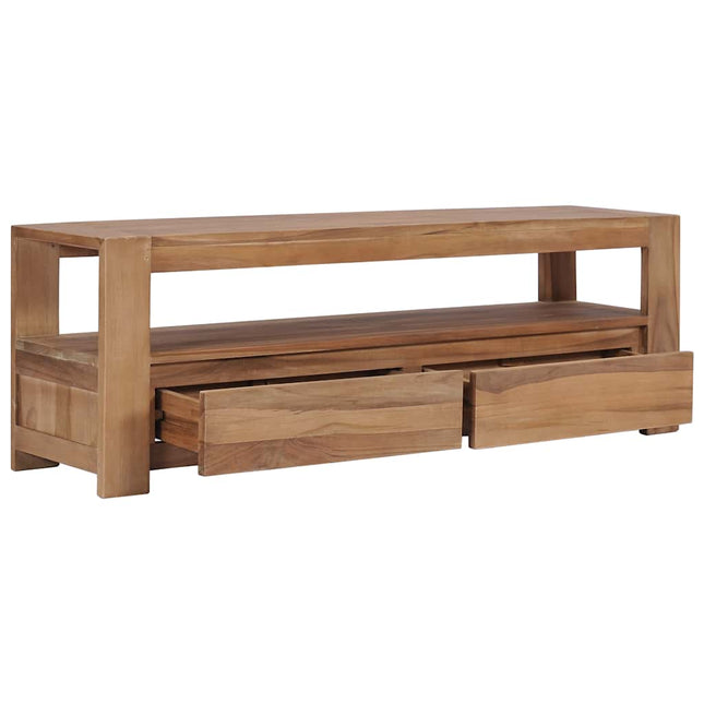 Meuble Tv 120 X 30 X 40 Cm Bois De Teck Massif