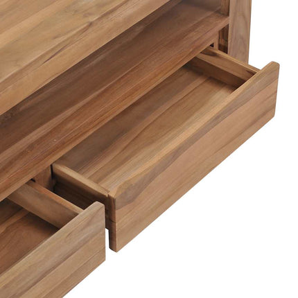Meuble Tv 120 X 30 X 40 Cm Bois De Teck Massif