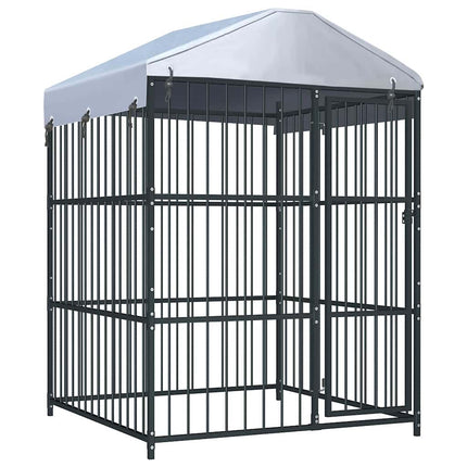 Chenil D'extérieur Avec Toit Pour Chiens 150X150X210 Cm