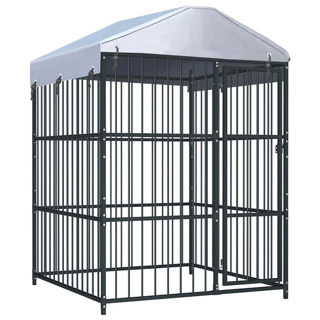 Chenil D'extérieur Avec Toit Pour Chiens 150X150X210 Cm