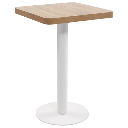 Table De Bistro Marron Clair 50X50 Cm Mdf