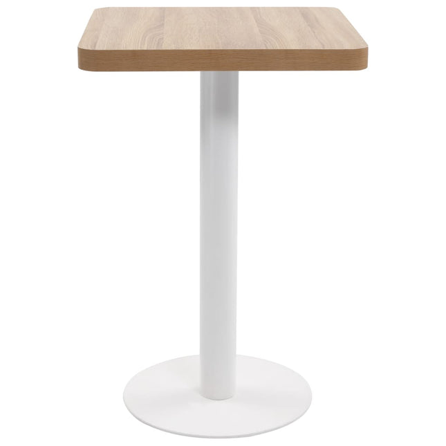 Table De Bistro Marron Clair 50X50 Cm Mdf