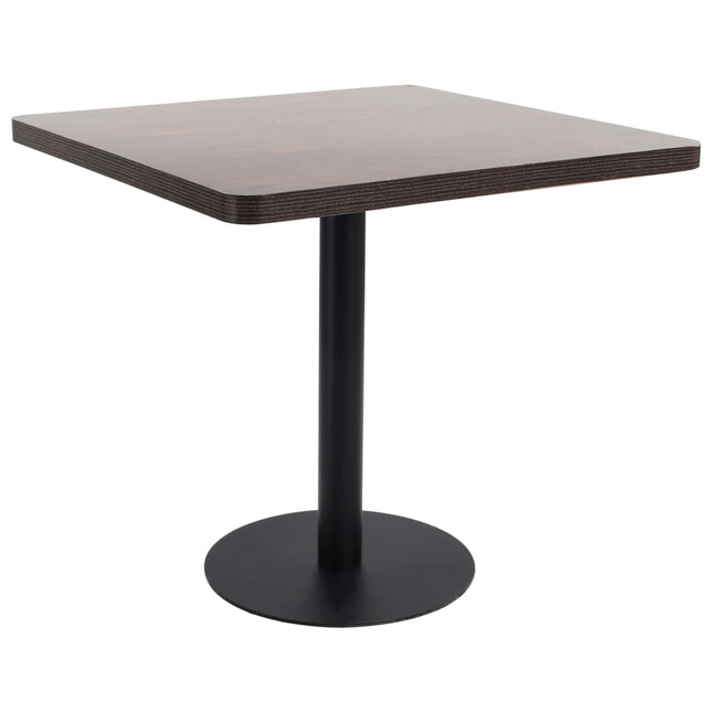 Table De Bistro Marron Foncé 80X80 Cm Mdf