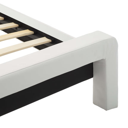 Cadre De Lit Avec Led Et Noir Similicuir