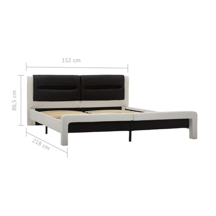 Cadre De Lit Avec Led Et Noir Similicuir