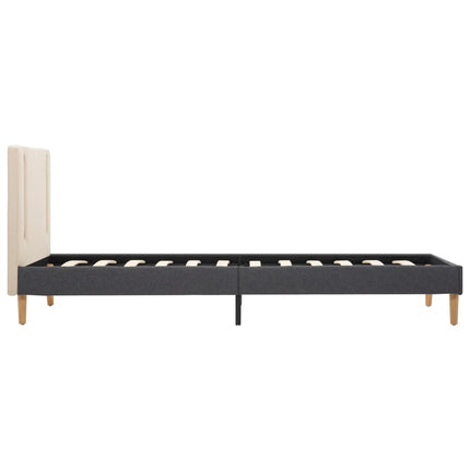 Cadre De Lit Avec Led Et Gris Foncé Tissu