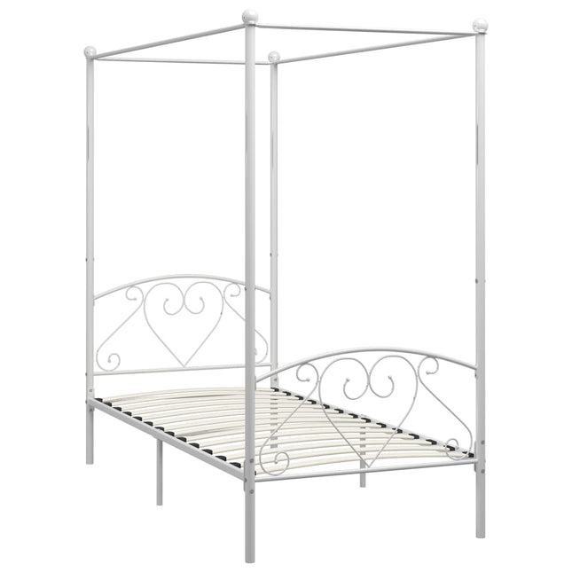 Cadre De Lit À Baldaquin Sans Matelas Métal