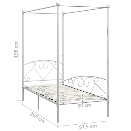 Cadre De Lit À Baldaquin Sans Matelas Métal