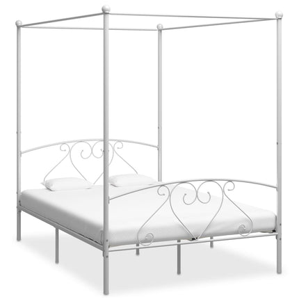Cadre De Lit À Baldaquin Sans Matelas Métal