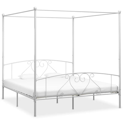 Cadre De Lit À Baldaquin Sans Matelas Métal
