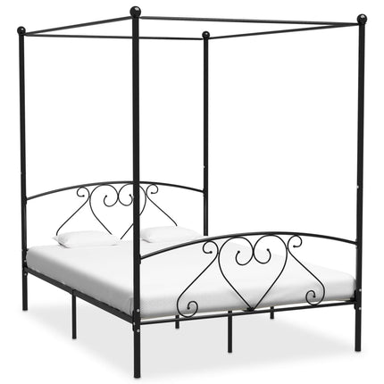 Cadre De Lit À Baldaquin Sans Matelas Métal