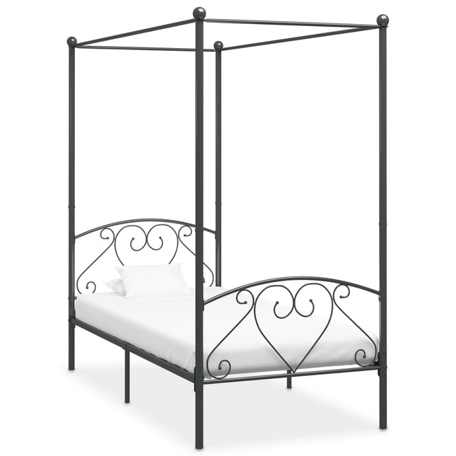 Cadre De Lit À Baldaquin Sans Matelas Métal