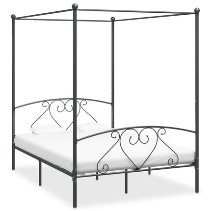 Cadre De Lit À Baldaquin Sans Matelas Métal