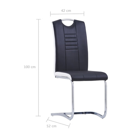 Chaises À Manger Cantilever Lot De 6 Similicuir