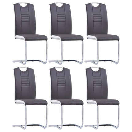 Chaises À Manger Cantilever Lot De 6 Similicuir
