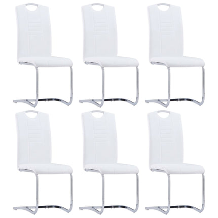 Chaises À Manger Cantilever Lot De 6 Similicuir