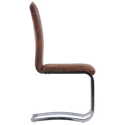 Chaises À Manger Cantilever Lot De 6 Similicuir Daim