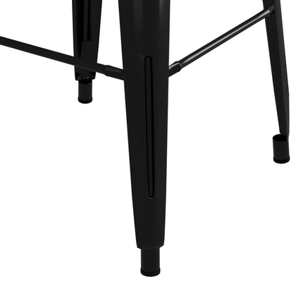 Tabourets De Bar Empilables Lot De 2 Métal