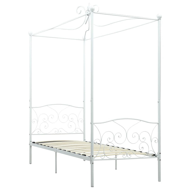 Cadre De Lit À Baldaquin Sans Matelas Métal
