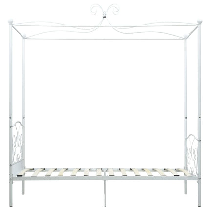 Cadre De Lit À Baldaquin Sans Matelas Métal