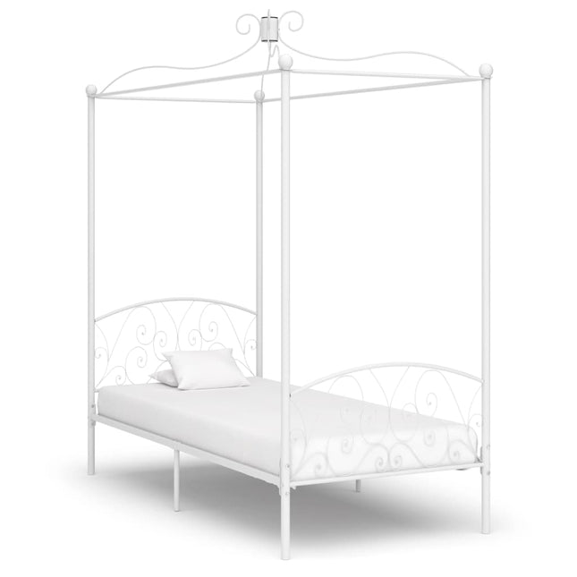 Cadre De Lit À Baldaquin Sans Matelas Métal
