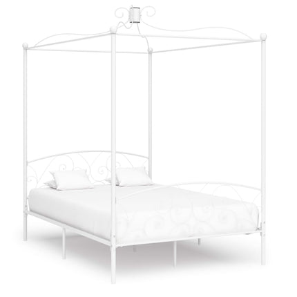 Cadre De Lit À Baldaquin Sans Matelas Métal