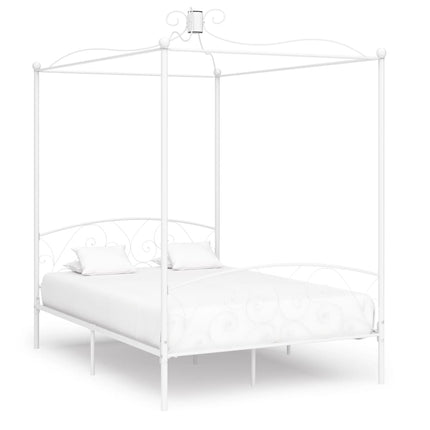 Cadre De Lit À Baldaquin Sans Matelas Métal