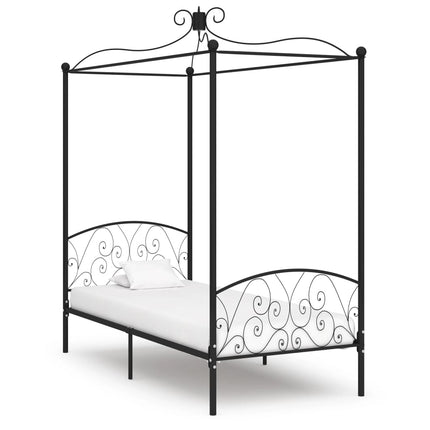 Cadre De Lit À Baldaquin Sans Matelas Métal