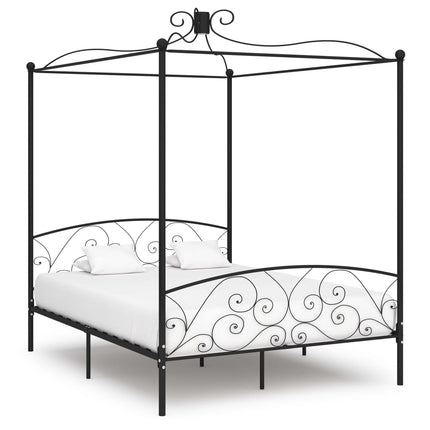 Cadre De Lit À Baldaquin Sans Matelas Métal