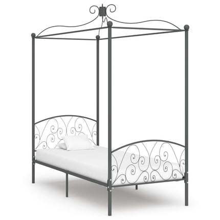 Cadre De Lit À Baldaquin Sans Matelas Métal