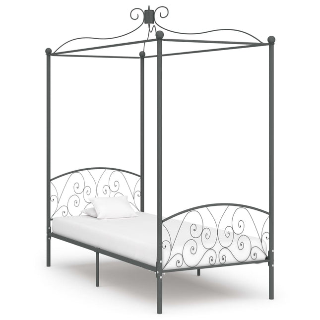 Cadre De Lit À Baldaquin Sans Matelas Métal