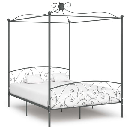 Cadre De Lit À Baldaquin Sans Matelas Métal