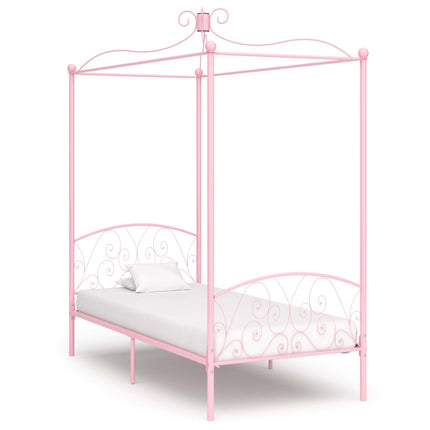 Cadre De Lit À Baldaquin Sans Matelas Métal