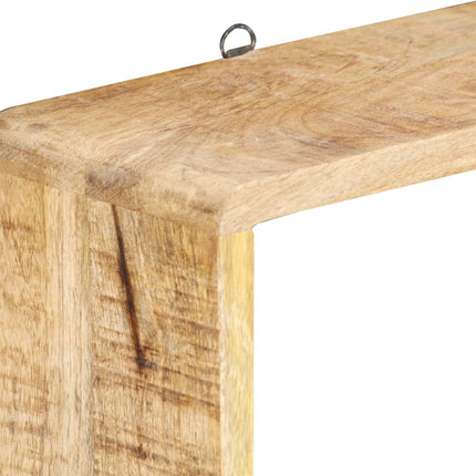 Ensemble D'étagère Cube 3 Pcs Bois Solide De Manguier