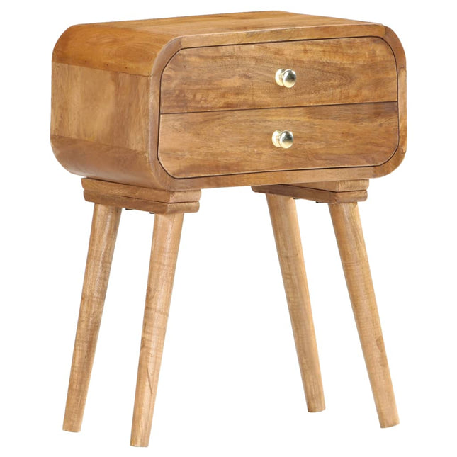 Table De Chevet 43 X 30 X 58 Cm Bois De Manguier Massif