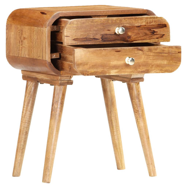 Table De Chevet 43 X 30 X 58 Cm Bois De Manguier Massif