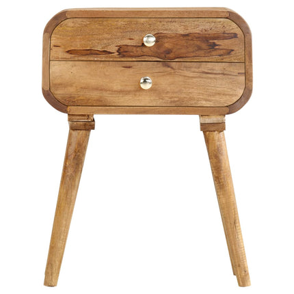 Table De Chevet 43 X 30 X 58 Cm Bois De Manguier Massif