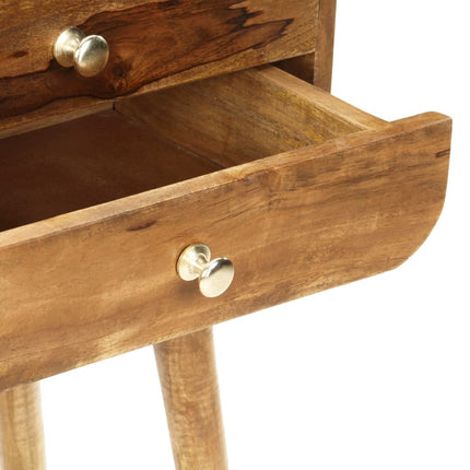 Table De Chevet 43 X 30 X 58 Cm Bois De Manguier Massif