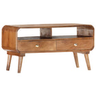 Meuble Tv 90X35X47 Cm Bois Massif De Manguier