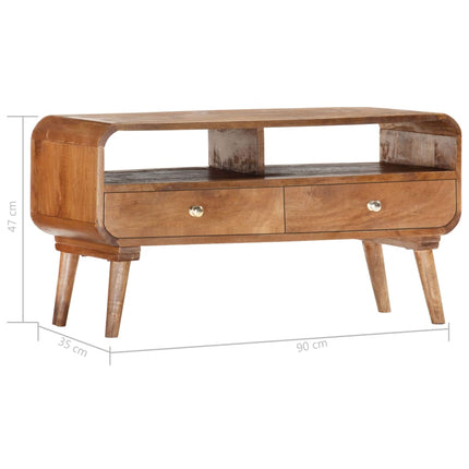Meuble Tv 90X35X47 Cm Bois Massif De Manguier