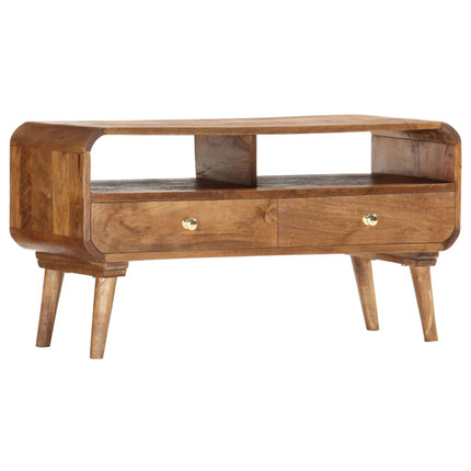 Meuble Tv 90X35X47 Cm Bois Massif De Manguier