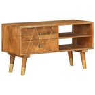 Meuble Tv 85X35X47 Cm Bois Massif De Manguier