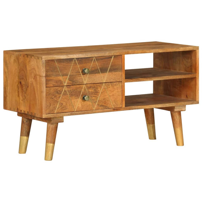 Meuble Tv 85X35X47 Cm Bois Massif De Manguier