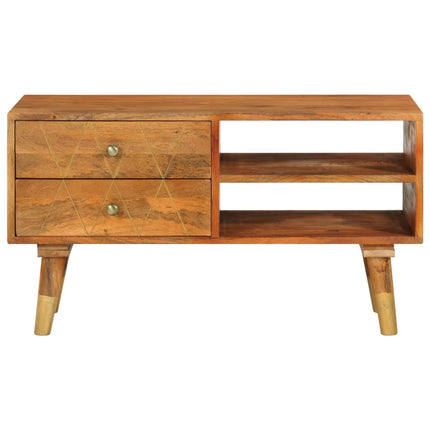 Meuble Tv 85X35X47 Cm Bois Massif De Manguier