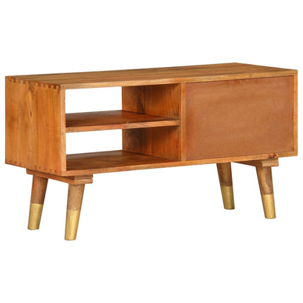 Meuble Tv 85X35X47 Cm Bois Massif De Manguier