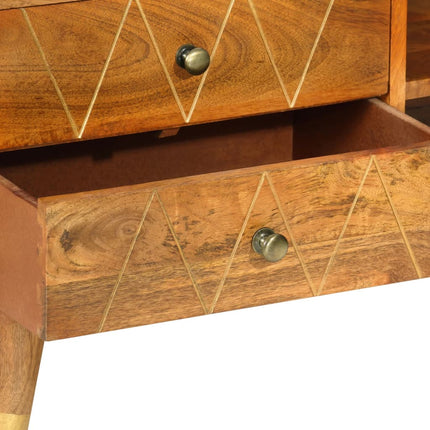 Meuble Tv 85X35X47 Cm Bois Massif De Manguier