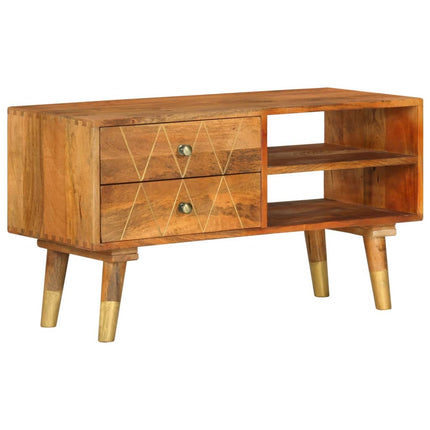 Meuble Tv 85X35X47 Cm Bois Massif De Manguier